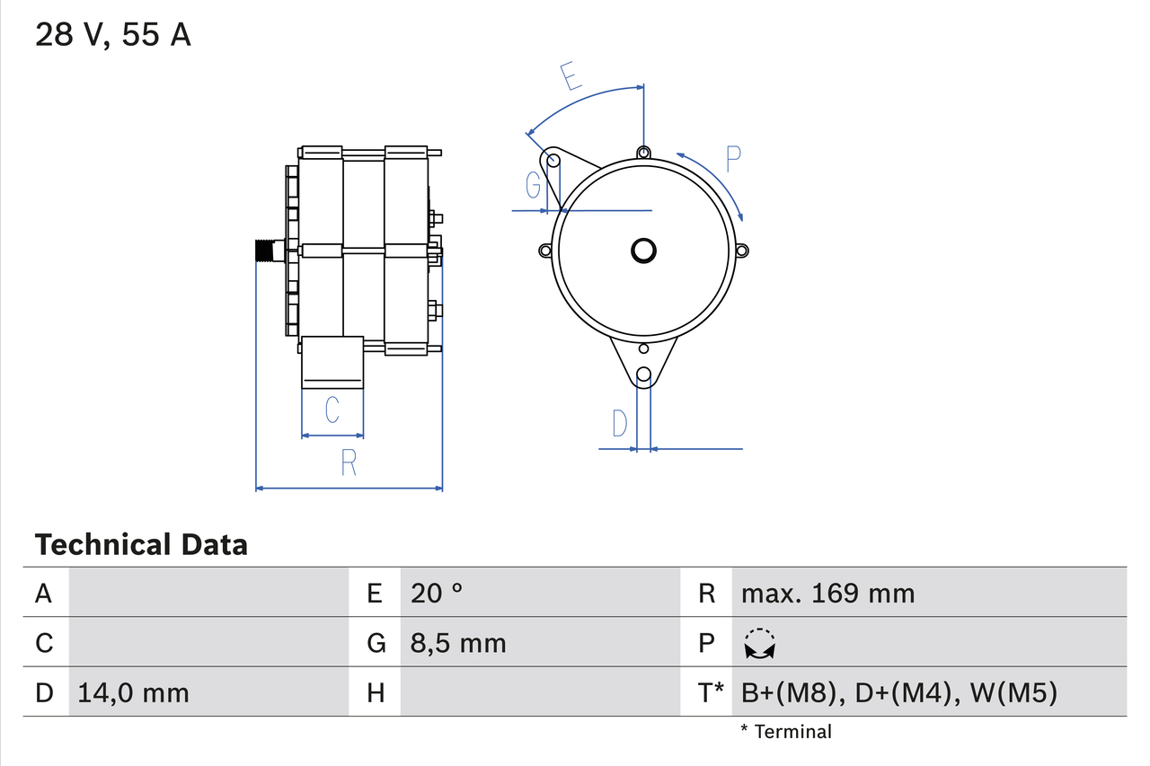 Bosch Alternator/Dynamo 0 986 034 370
