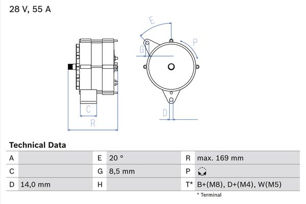 Bosch Alternator/Dynamo 0 986 034 370