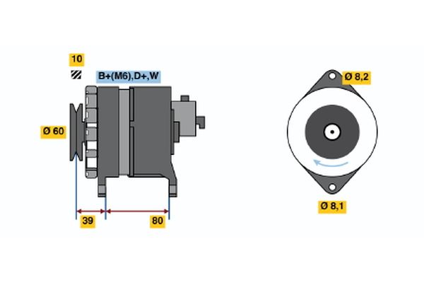 Bosch Alternator/Dynamo 0 986 034 450