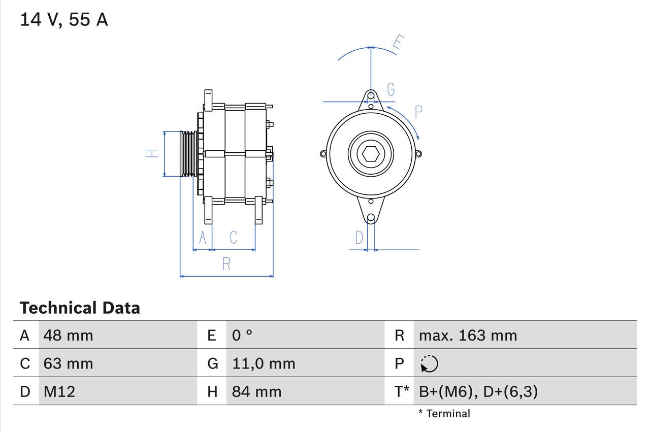 Bosch Alternator/Dynamo 0 986 035 760