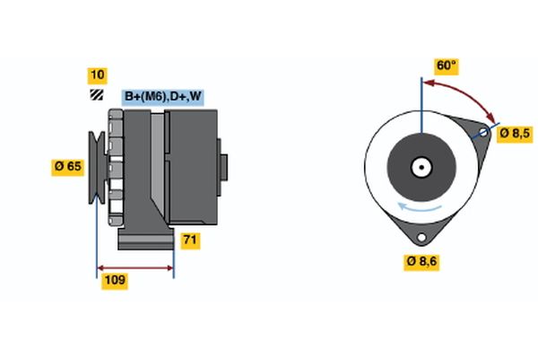 Bosch Alternator/Dynamo 0 986 036 490
