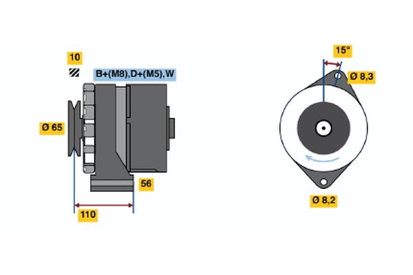 Bosch Alternator/Dynamo 0 986 036 510