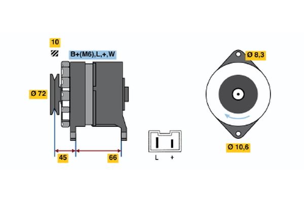 Bosch Alternator/Dynamo 0 986 037 301