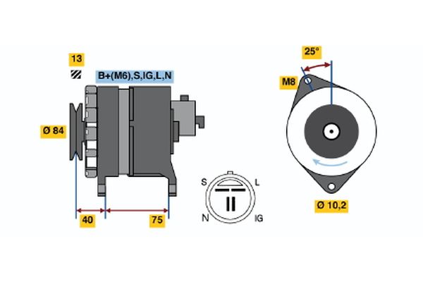 Bosch Alternator/Dynamo 0 986 037 841