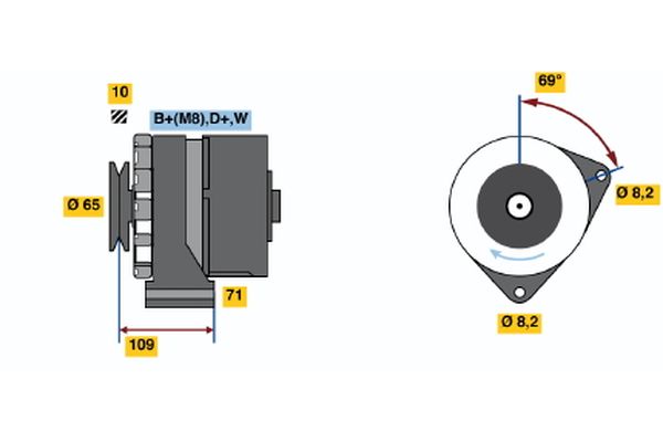 Bosch Alternator/Dynamo 0 986 039 120