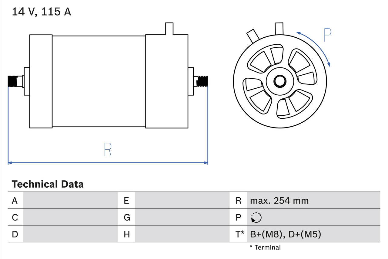 Bosch Alternator/Dynamo 0 986 039 870