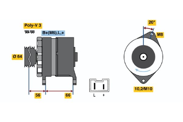 Bosch Alternator/Dynamo 0 986 039 951