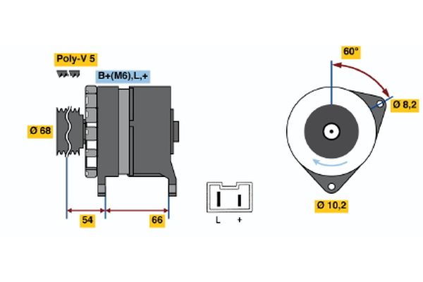 Bosch Alternator/Dynamo 0 986 040 041