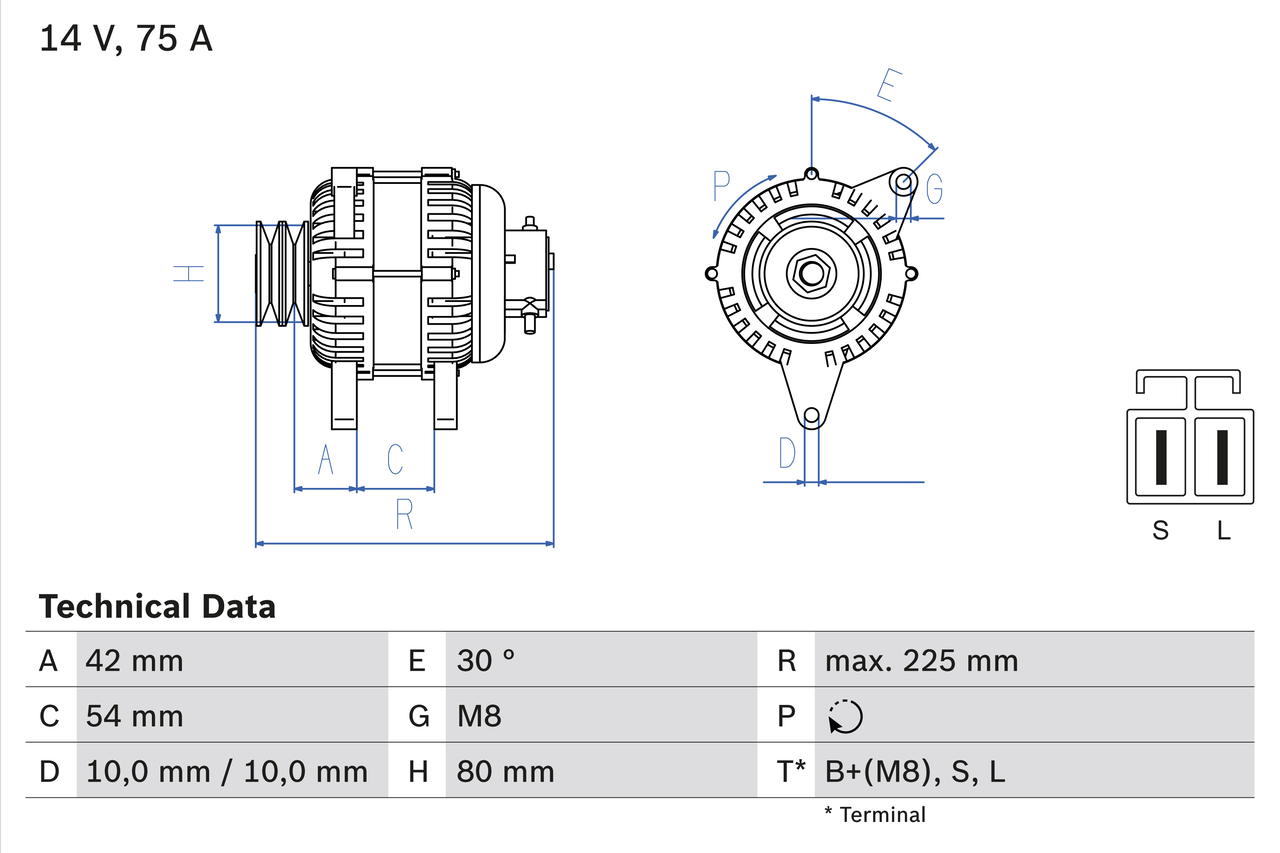 Bosch Alternator/Dynamo 0 986 042 291