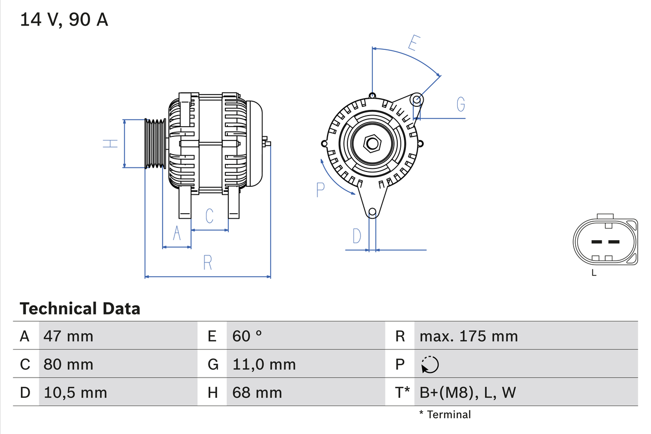 Bosch Alternator/Dynamo 0 986 042 670