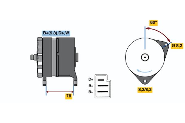 Bosch Alternator/Dynamo 0 986 044 571