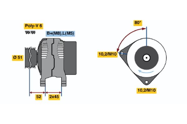 Bosch Alternator/Dynamo 0 986 045 211