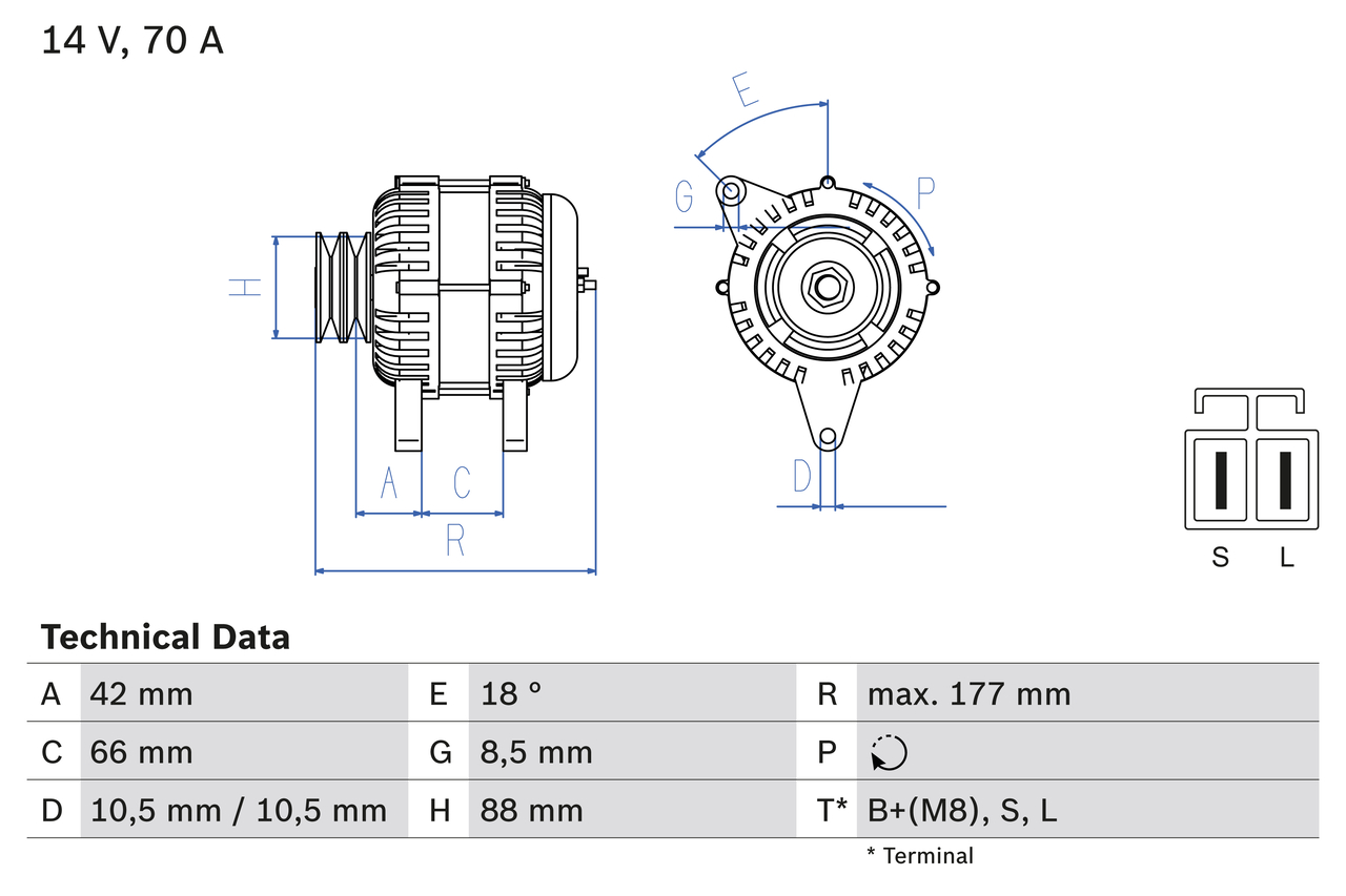 Bosch Alternator/Dynamo 0 986 045 541