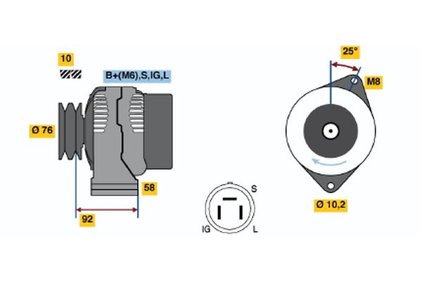 Bosch Alternator/Dynamo 0 986 045 921