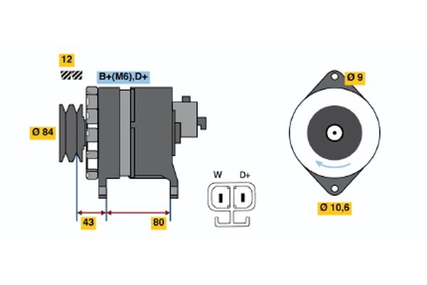 Bosch Alternator/Dynamo 9 120 334 635