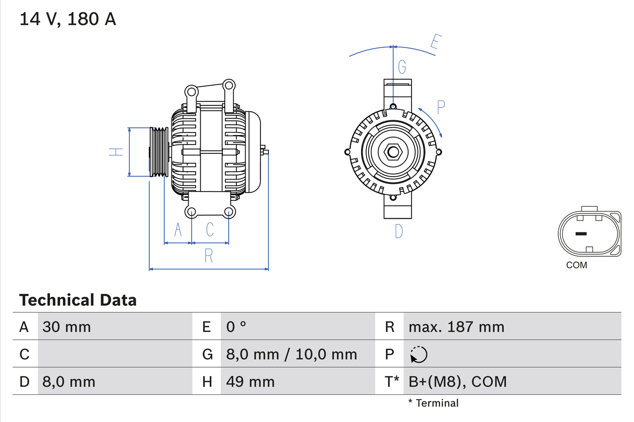 Bosch Alternator/Dynamo 0 986 048 820