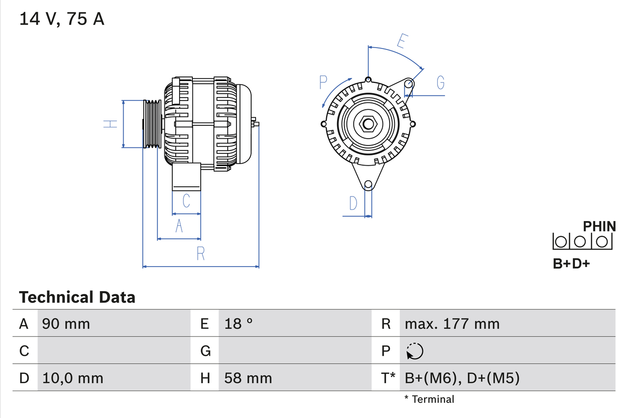 Bosch Alternator/Dynamo 0 986 049 111