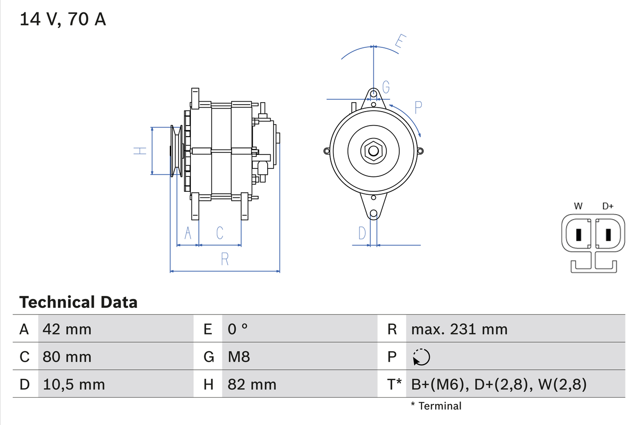 Bosch Alternator/Dynamo 0 986 049 730