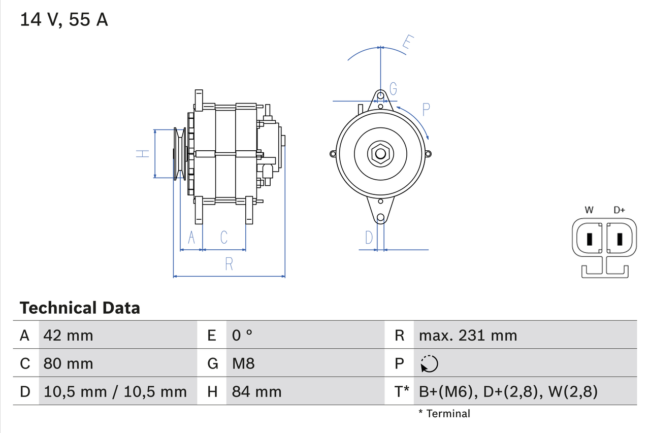 Bosch Alternator/Dynamo 0 986 049 870