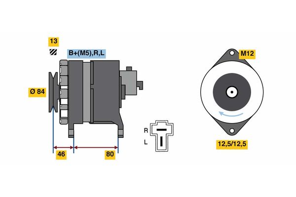 Bosch Alternator/Dynamo 0 986 080 160