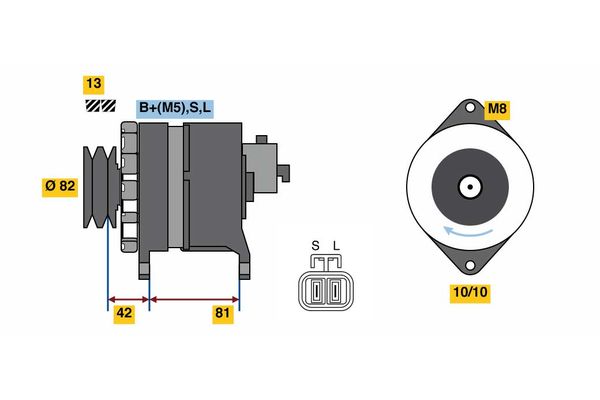 Bosch Alternator/Dynamo 0 986 080 170