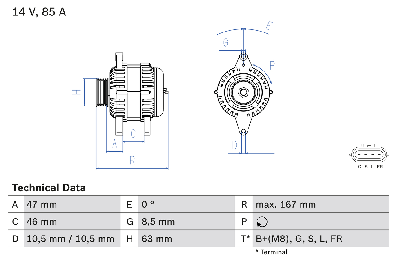Bosch Alternator/Dynamo 0 986 080 480