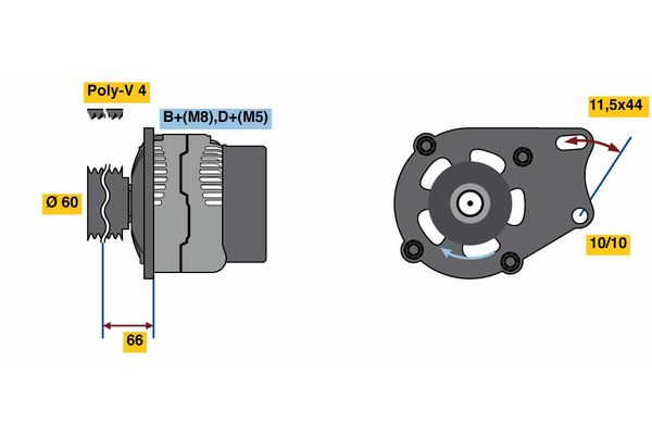 Bosch Alternator/Dynamo 0 986 080 670