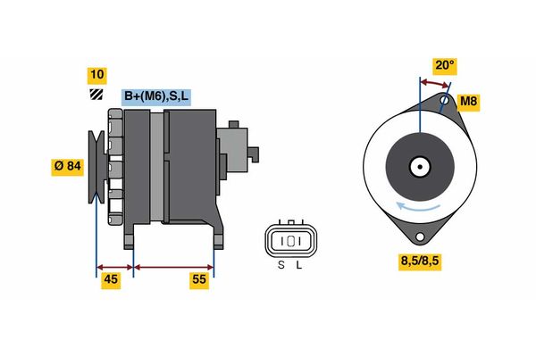 Bosch Alternator/Dynamo 0 986 080 910