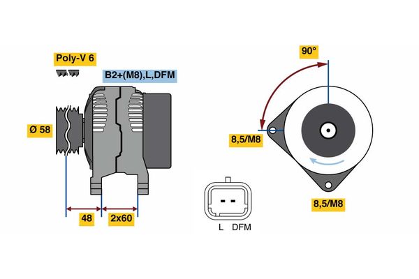 Bosch Alternator/Dynamo 0 986 081 110