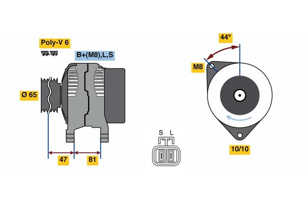 Bosch Alternator/Dynamo 0 986 081 250