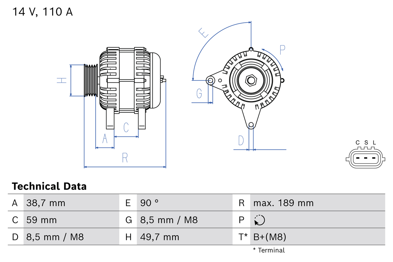 Bosch Dynamo / Alternator 0 986 082 920