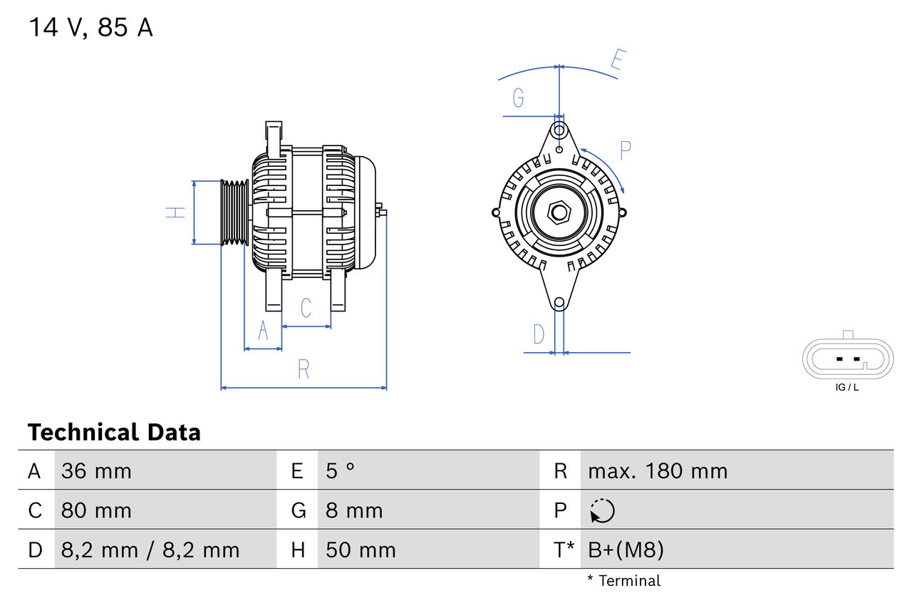 Bosch Dynamo / Alternator 0 986 083 430