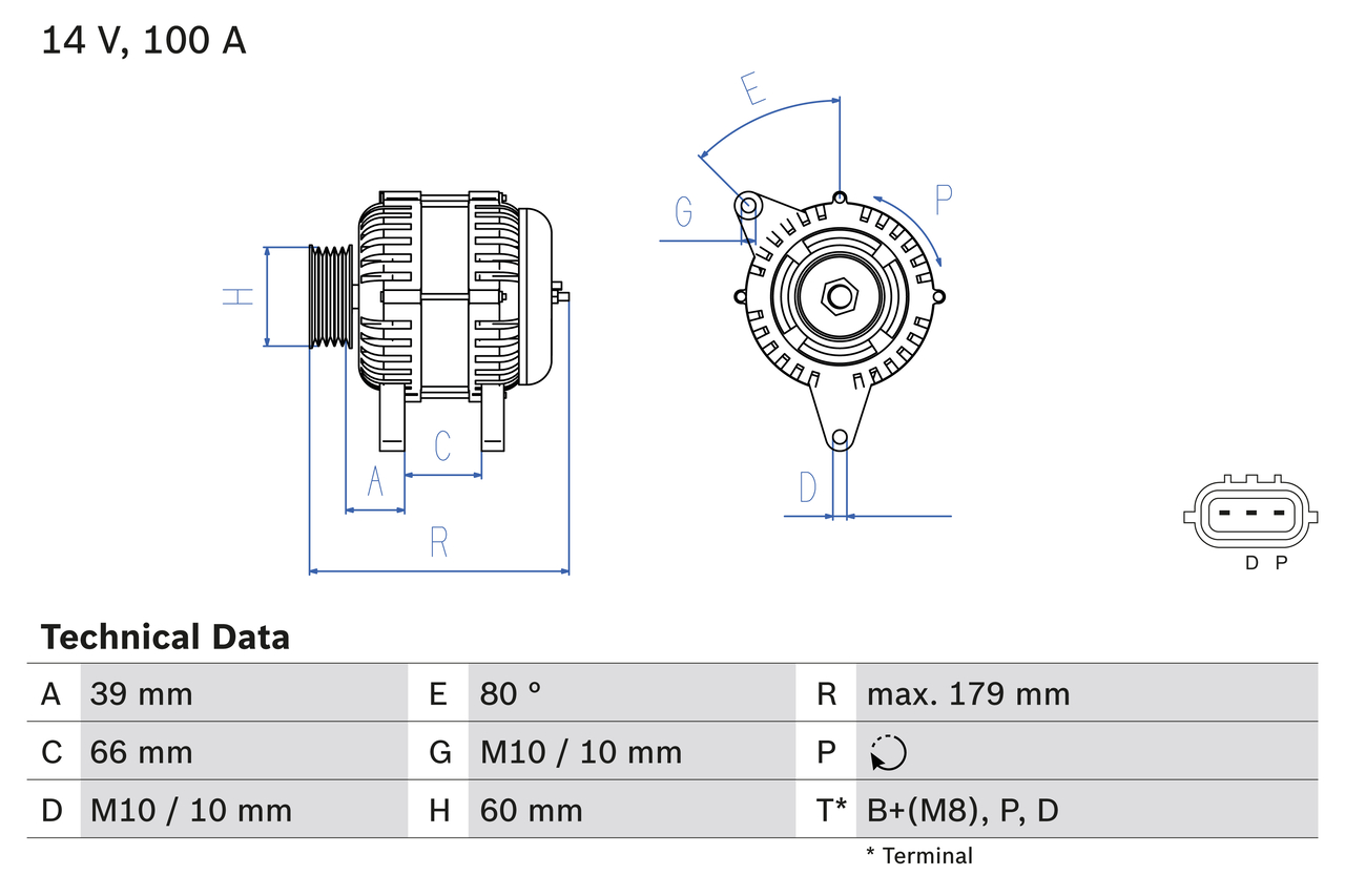 Bosch Alternator/Dynamo 0 986 083 970
