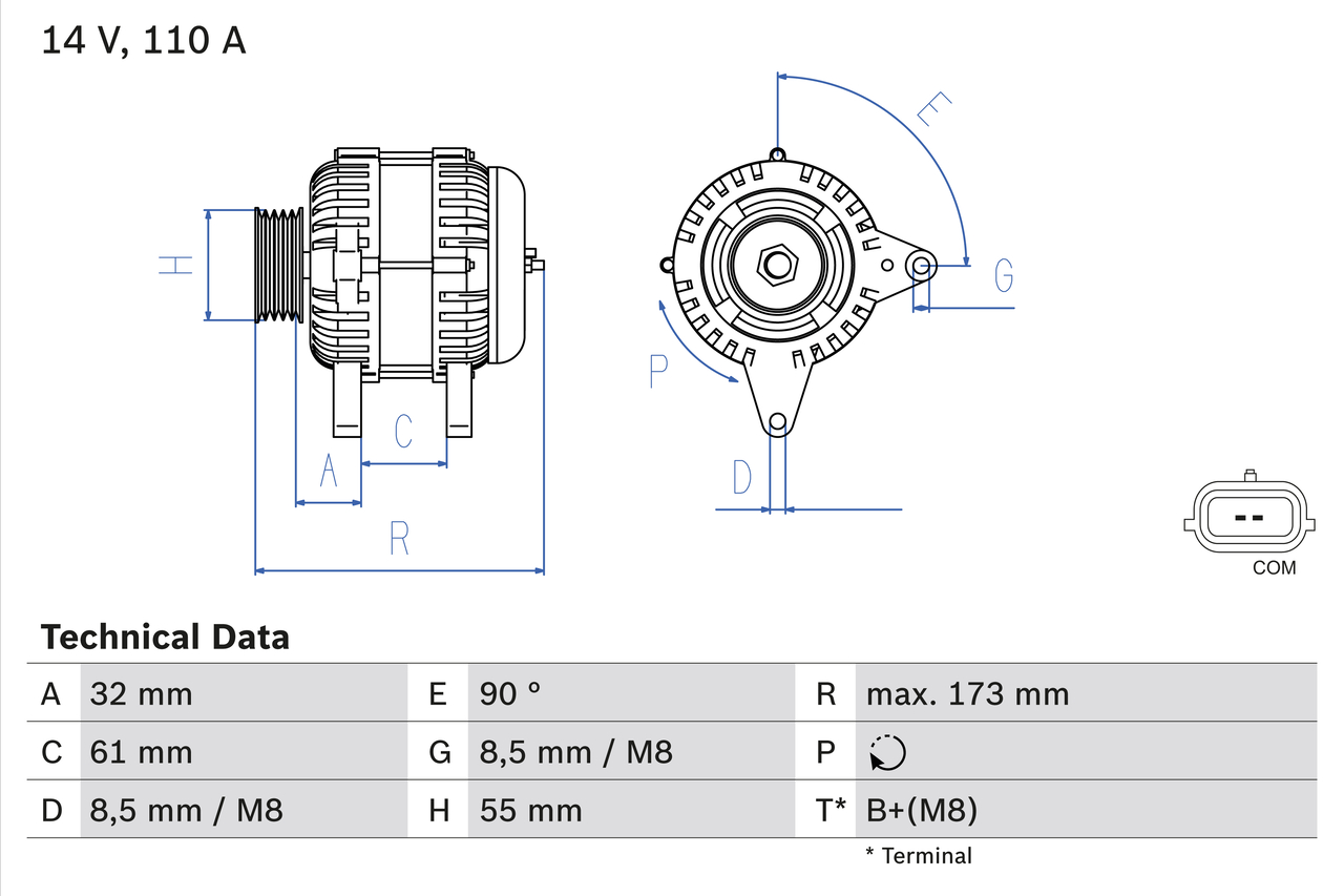 Bosch Alternator/Dynamo 0 986 083 980