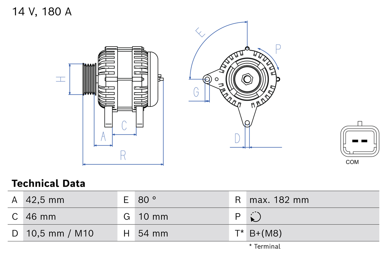 Bosch Alternator/Dynamo 0 986 084 650