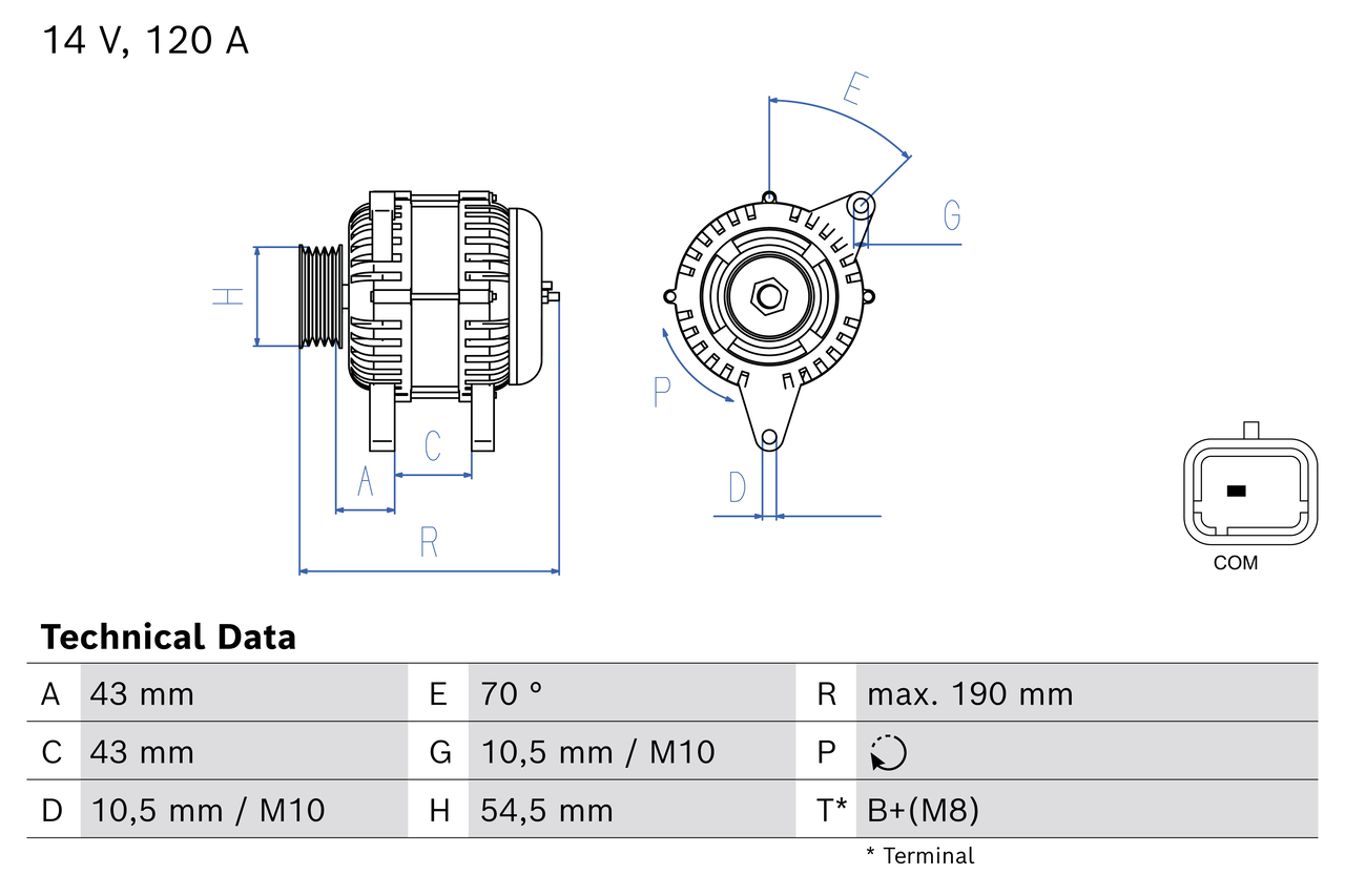 Bosch Alternator/Dynamo 0 986 085 240