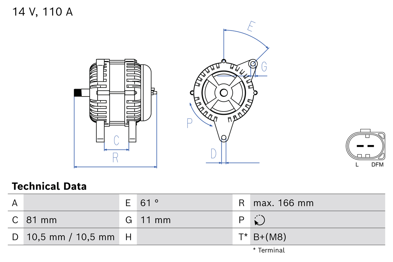 Bosch Alternator/Dynamo 0 986 085 960