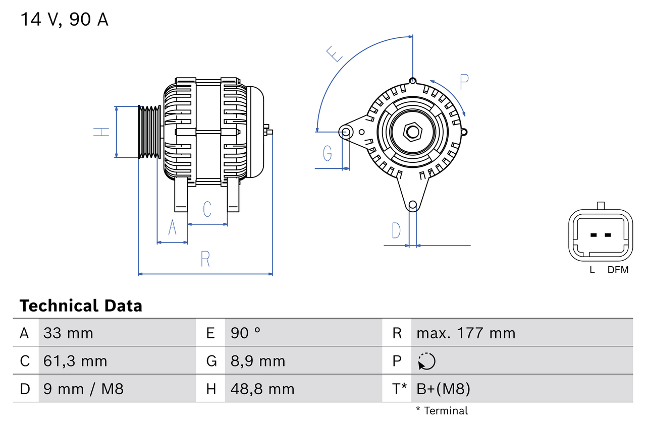 Bosch Alternator/Dynamo 0 986 086 230