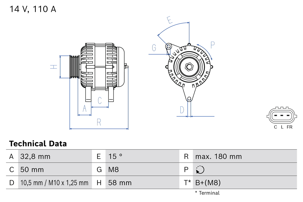 Bosch Dynamo / Alternator 0 986 086 470