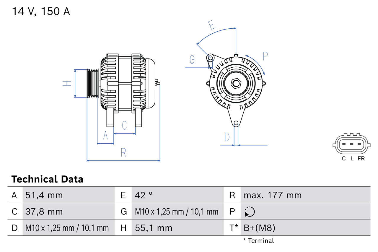 Bosch Dynamo / Alternator 0 986 086 610