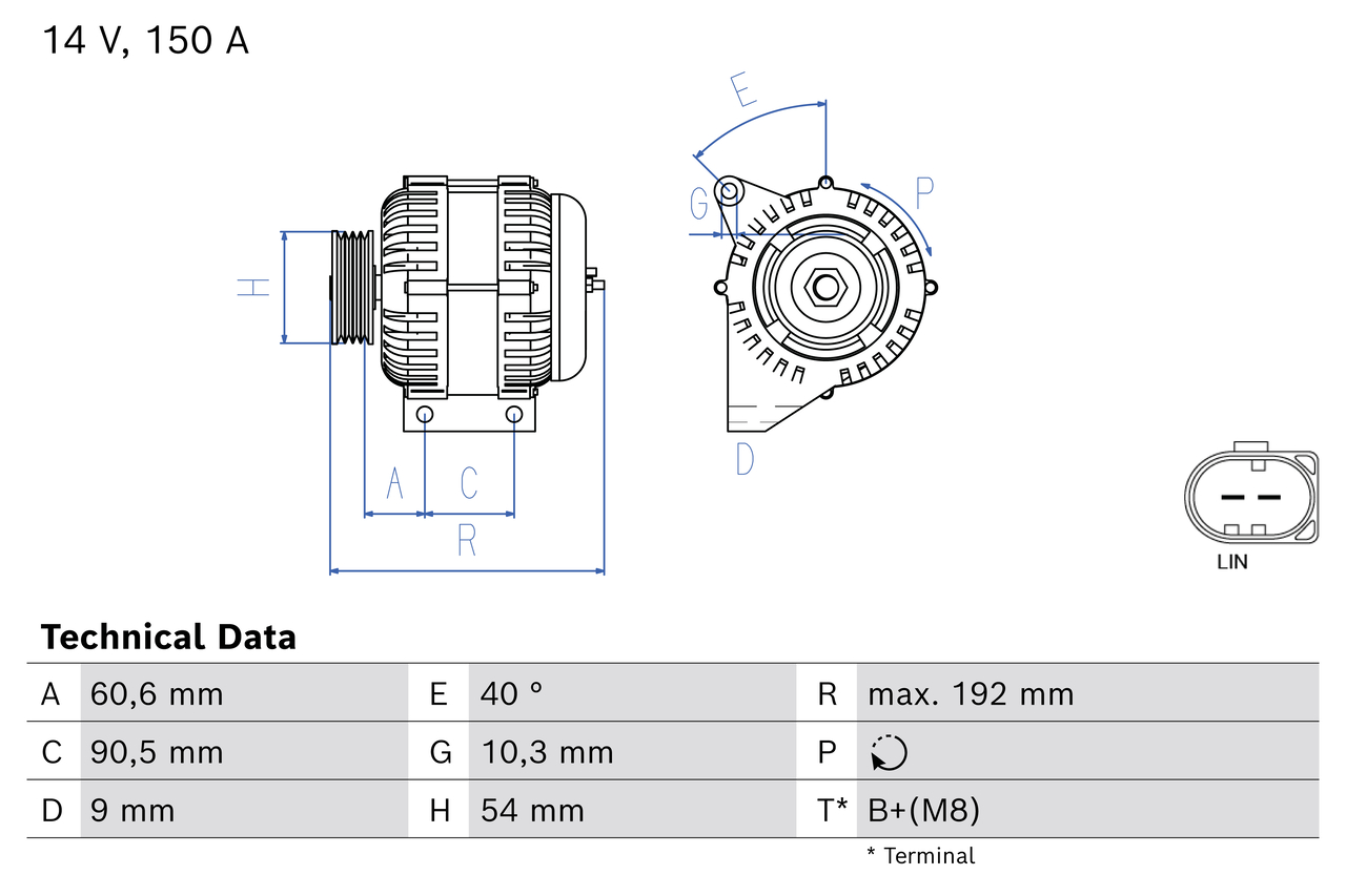 Bosch Dynamo / Alternator 0 986 086 970