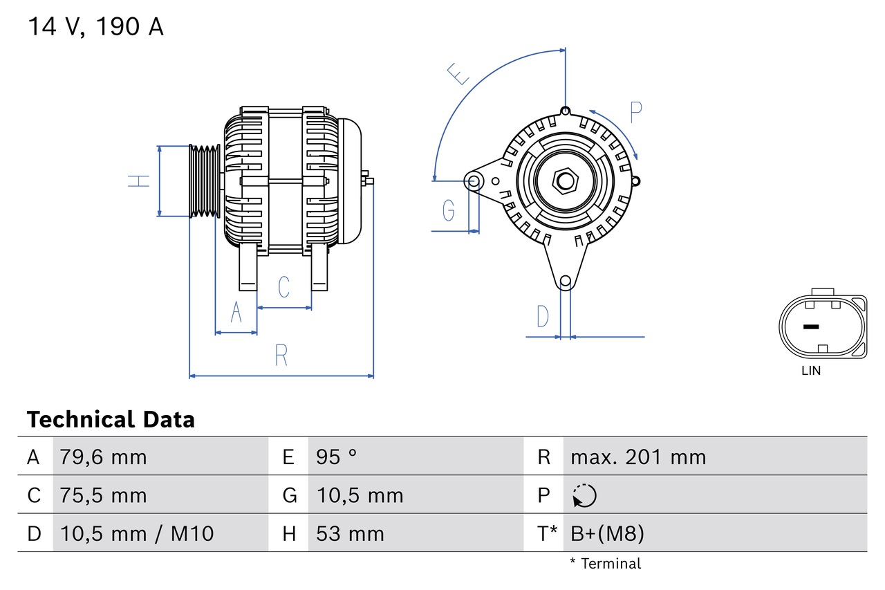 Bosch Dynamo / Alternator 0 986 087 180