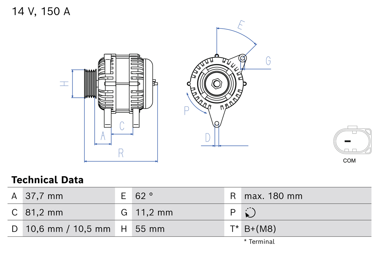Bosch Dynamo / Alternator 0 986 087 230