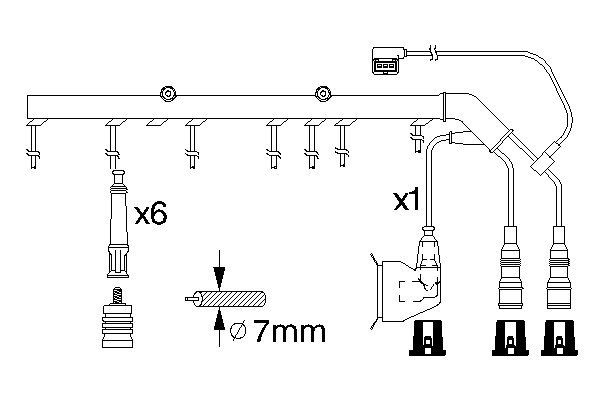 Bosch Bougiekabelset 0 986 356 326