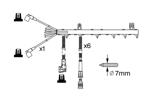 Bosch Bougiekabelset 0 986 356 363