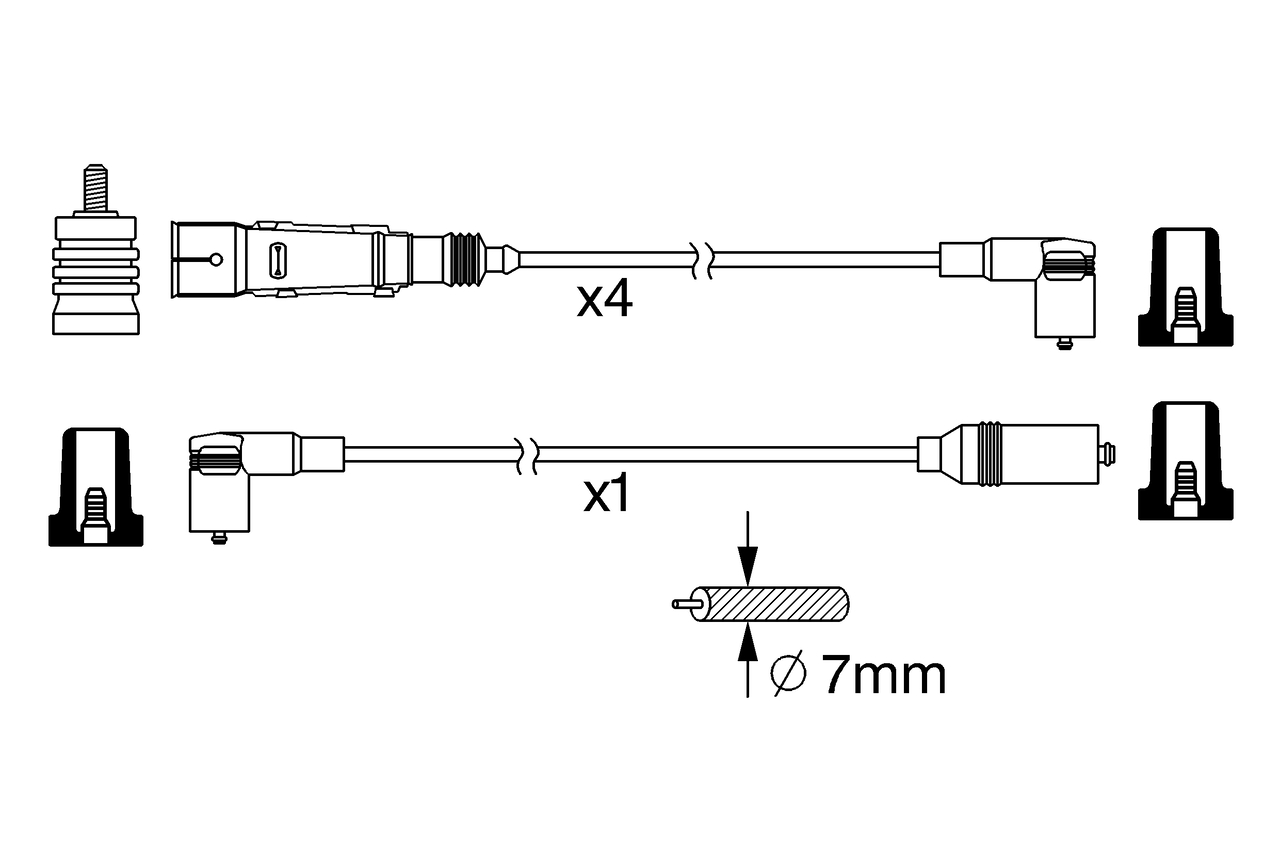 Bosch Bougiekabelset 0 986 356 380