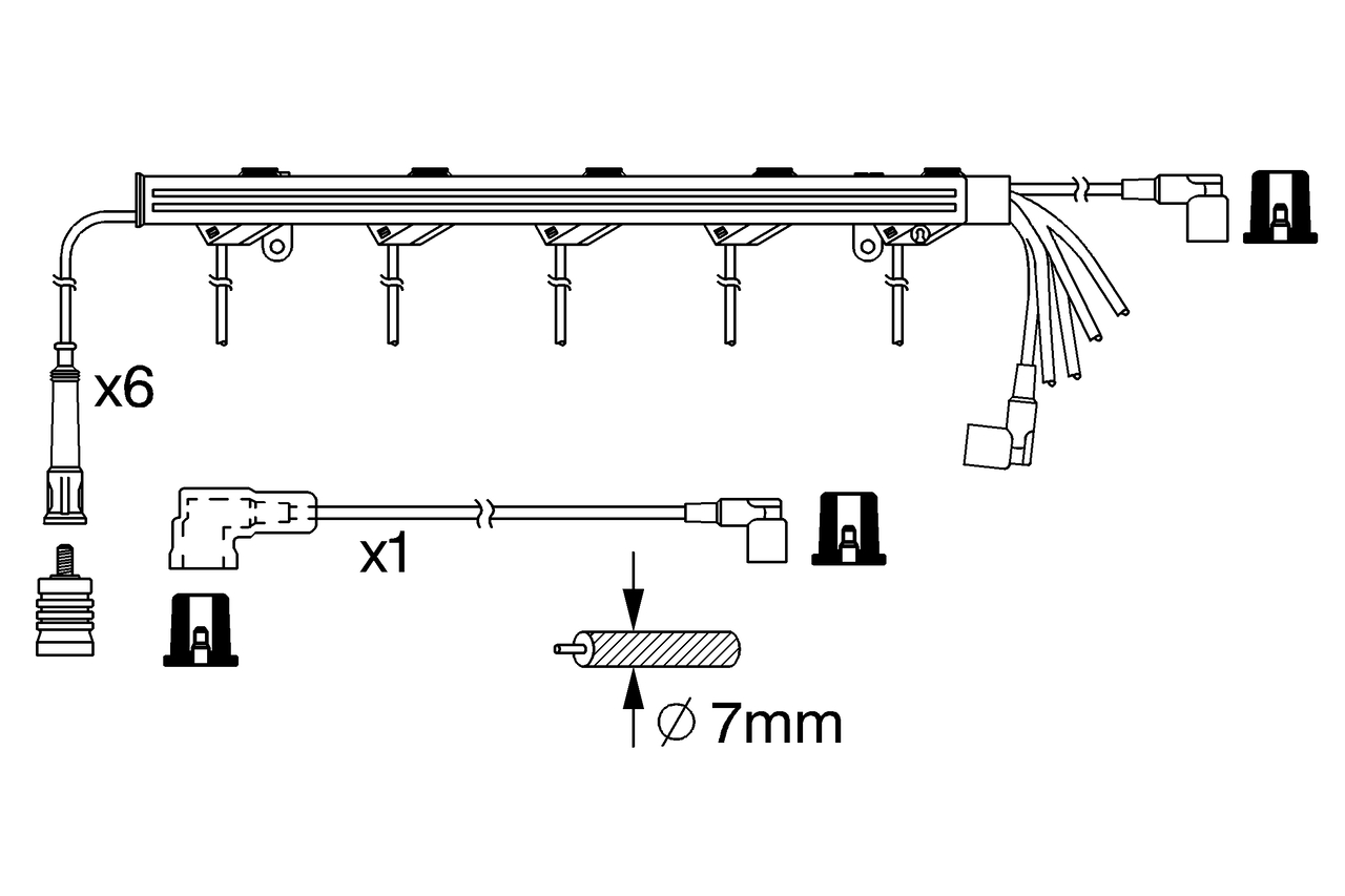 Bosch Bougiekabelset 0 986 356 383