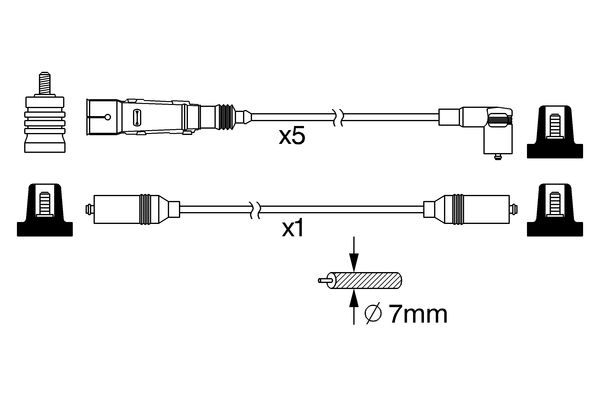 Bosch Bougiekabelset 0 986 356 385