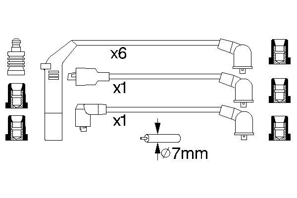 Bosch Bougiekabelset 0 986 356 714