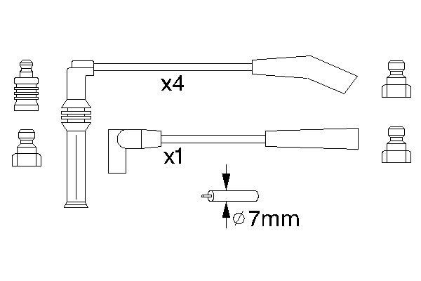 Bosch Bougiekabelset 0 986 356 751